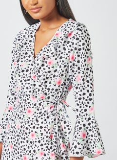 Sivvi x D'Atelier Wrap Mini Dress White/Black  - Image 4