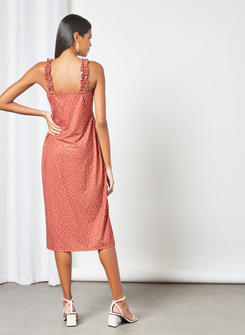 Sivvi x D'Atelier - Polka Dot Dress Brown - Image 1
