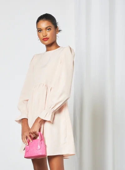 Sivvi x D'Atelier Puff Sleeve Dress Pink