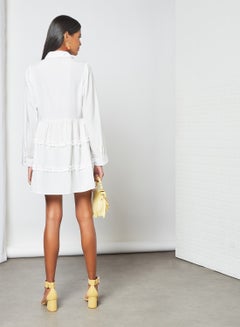 Sivvi x D'Atelier Ruffled Hem Dress White  - Image 3