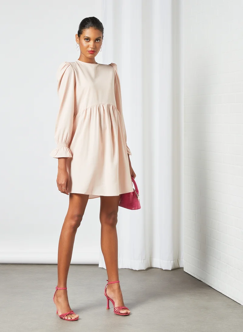 Sivvi x D'Atelier Puff Sleeve Dress Pink