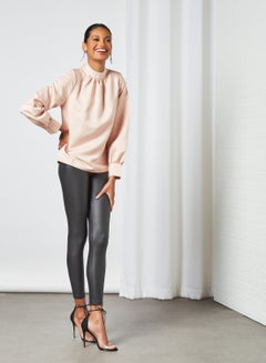 Sivvi x D'Atelier Satin High Neck Top Pink  - Image 2