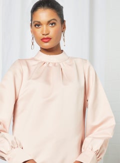 Sivvi x D'Atelier Satin High Neck Top Pink  - Image 4