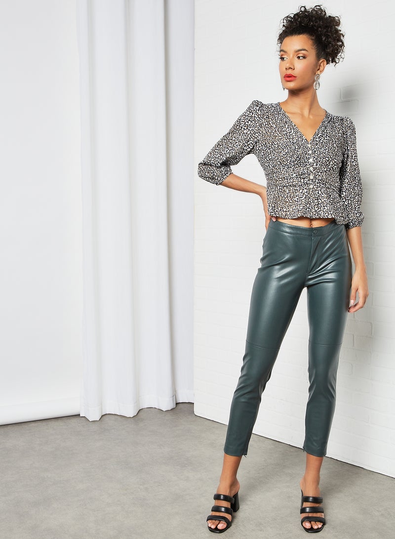 Sivvi x GenM - Animal Print Crop Top Multicolour - Image 1