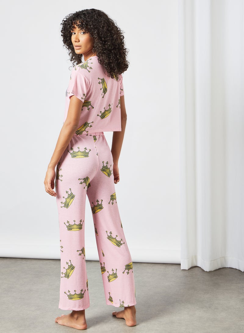 Sivvi x GenM - Queen Of Everything Pyjama Set (Set of 2) Pink - Image 1