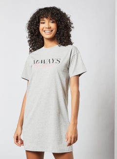 Sivvi x GenM Front Text Nightdress Grey  - Image 1