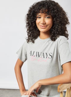Sivvi x GenM Front Text Nightdress Grey  - Image 2