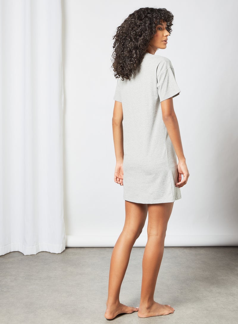 Sivvi x GenM - Front Text Nightdress Grey - Image 1