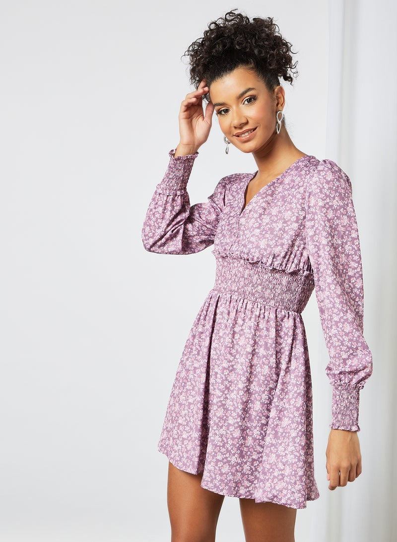 Sivvi x GenM - Floral Mini Dress Pink - Image 1