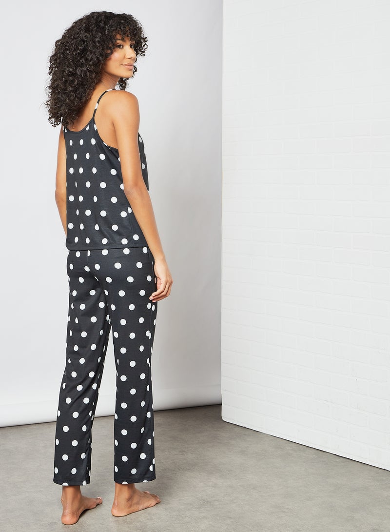Sivvi x GenM - Polka Dot Pyjama Set (Set of 2) Black - Image 1