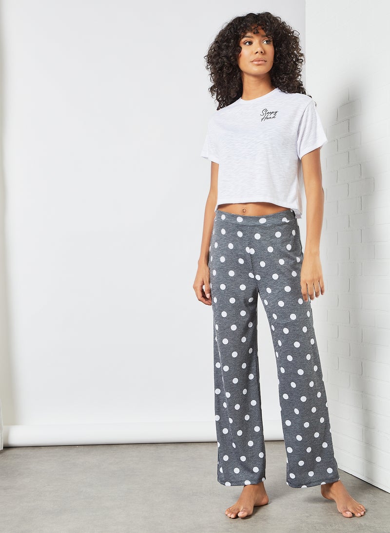 Dotted Pyjama Set (Set of 2) Grey - v1630822824/N48277060V_1