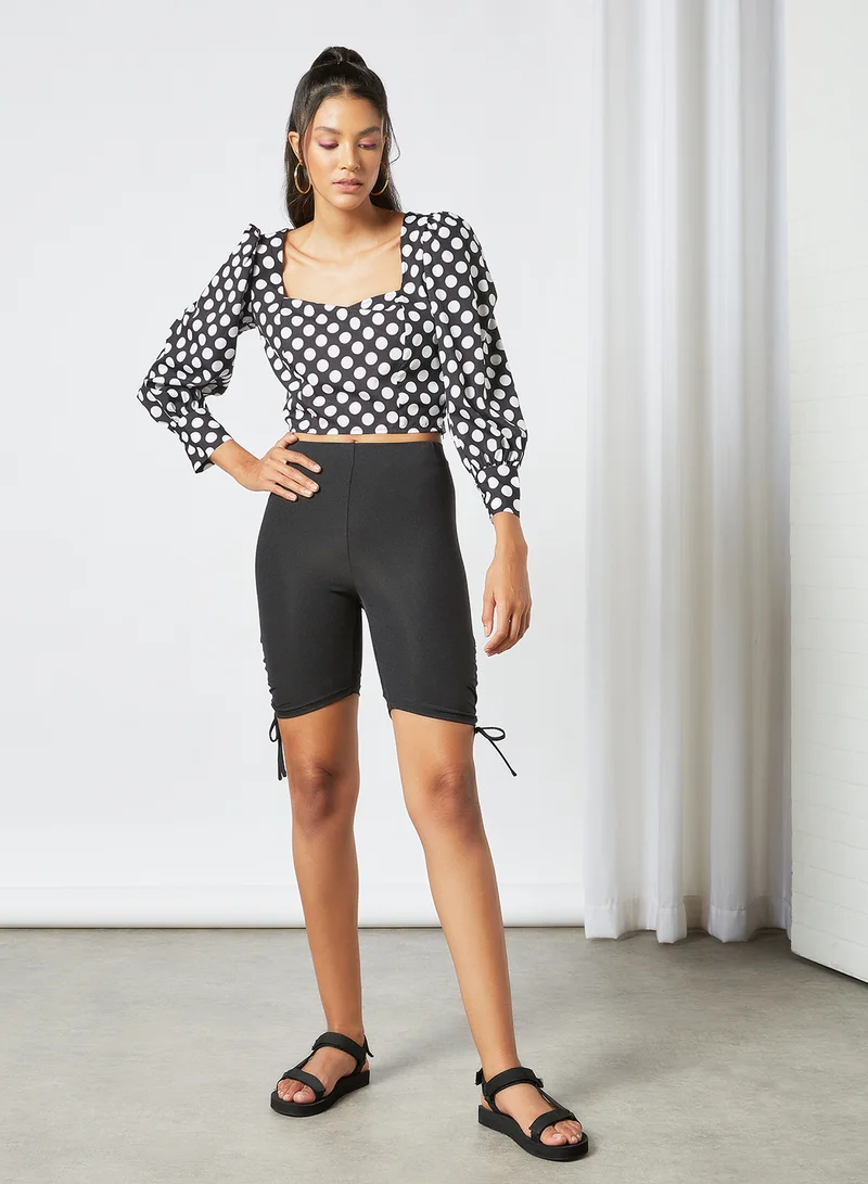 Sivvi x GenM Polka Dot Print Crop Top