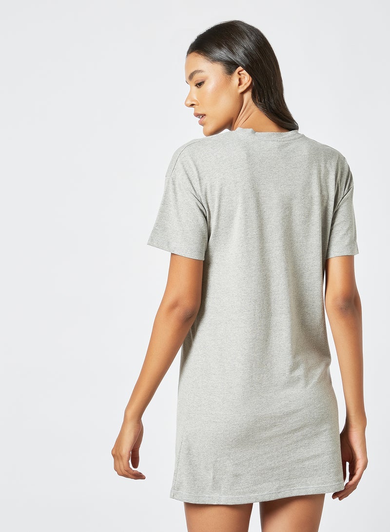Sivvi x GenM - Front Text Nightdress Grey - Image 1