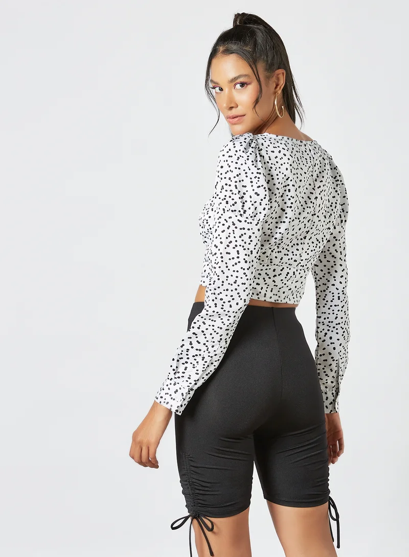 Sivvi x GenM Square Neck Crop Top White