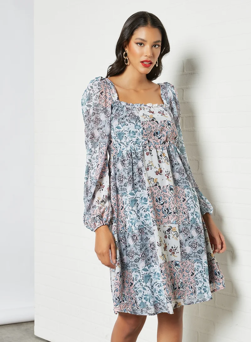 Sivvi x GenM Floral Print Mini Dress
