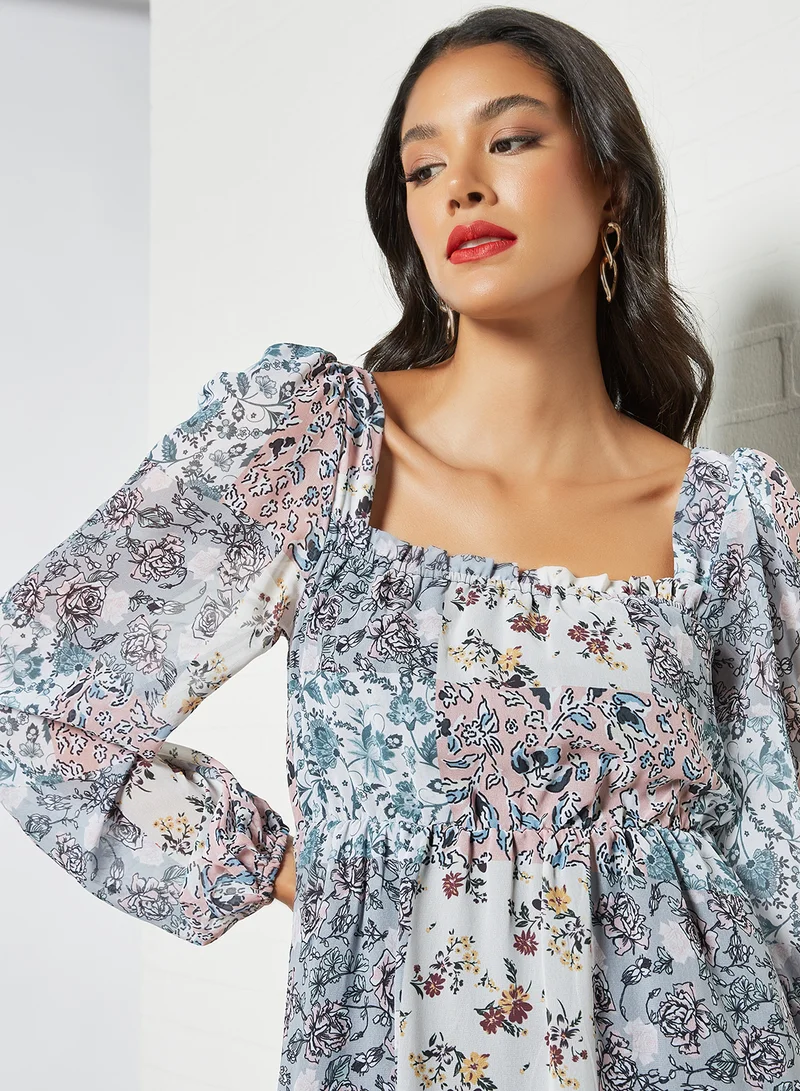 Sivvi x GenM Floral Print Mini Dress