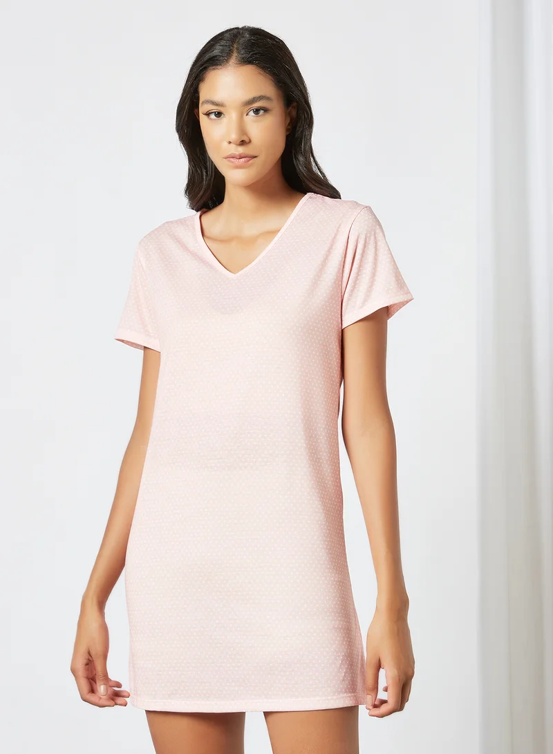 Sivvi x GenM V-Neck Nightdress Pink