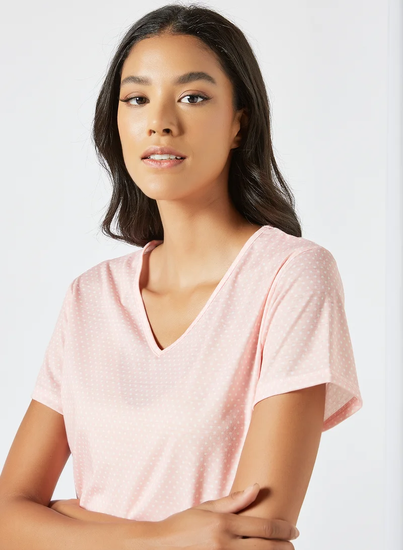 Sivvi x GenM V-Neck Nightdress Pink