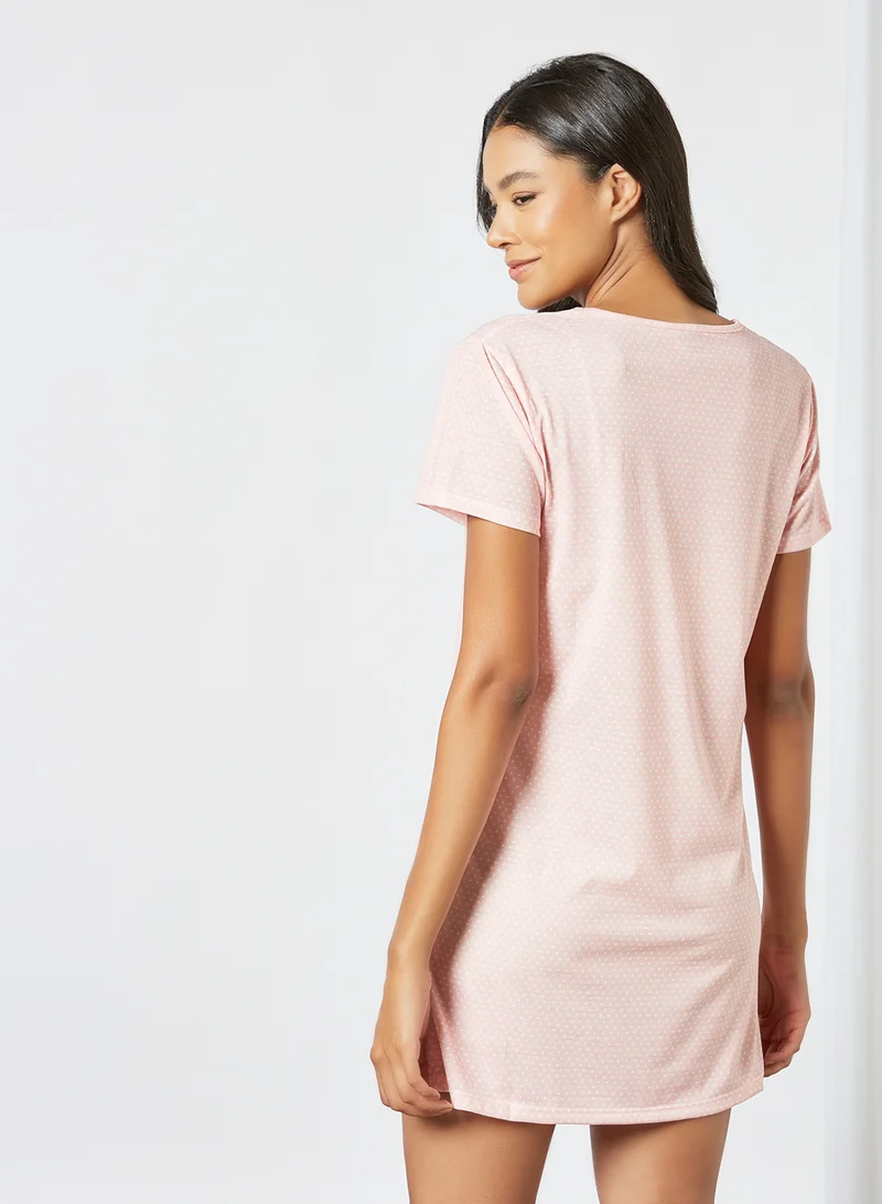 Sivvi x GenM V-Neck Nightdress Pink