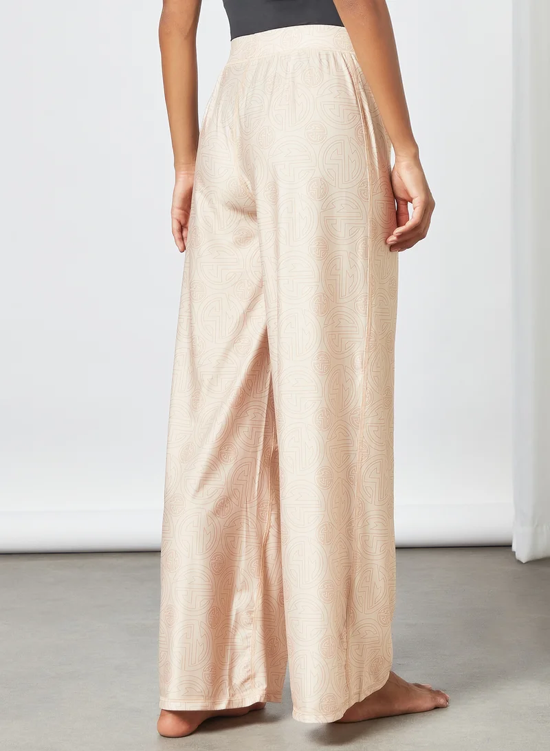 Sian Marie High-Waist Flared Bottoms Beige