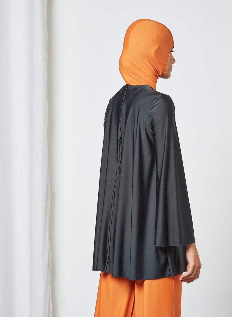 سيان مارين - بلوزة سباحة بقصة فضفاضة أسود - Image 1