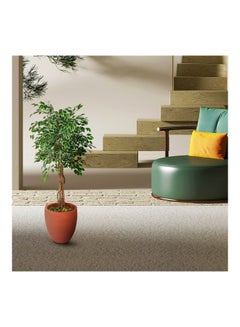 Generic Ficus Tree Faux Artificial Plant With Natural Trunk For Decoration Green 120cm  - Image 5