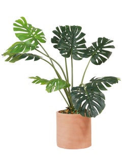 Generic 10-Leaves Artificial Premium Monstera Deliciosa Plant For Home, Hotel, Office Decoration Green 100cm  - Image 2