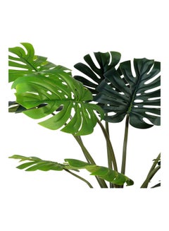 Generic 10-Leaves Artificial Premium Monstera Deliciosa Plant For Home, Hotel, Office Decoration Green 100cm  - Image 4