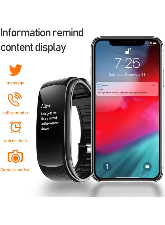 C5 Smart Sports Bracelet 0.96-Inch TFT Single-Touch Screen BT4.0 IP67 Waterproof Fitness Tracker Black - Image 2