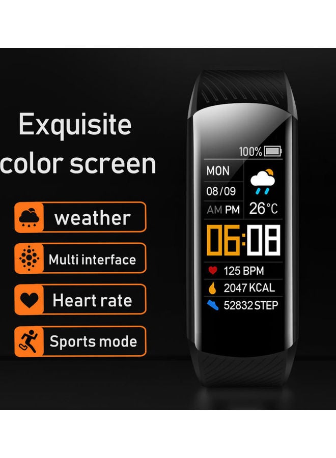 C5 Smart Sports Bracelet 0.96-Inch TFT Single-Touch Screen BT4.0 IP67 Waterproof Fitness Tracker Black - Image 4