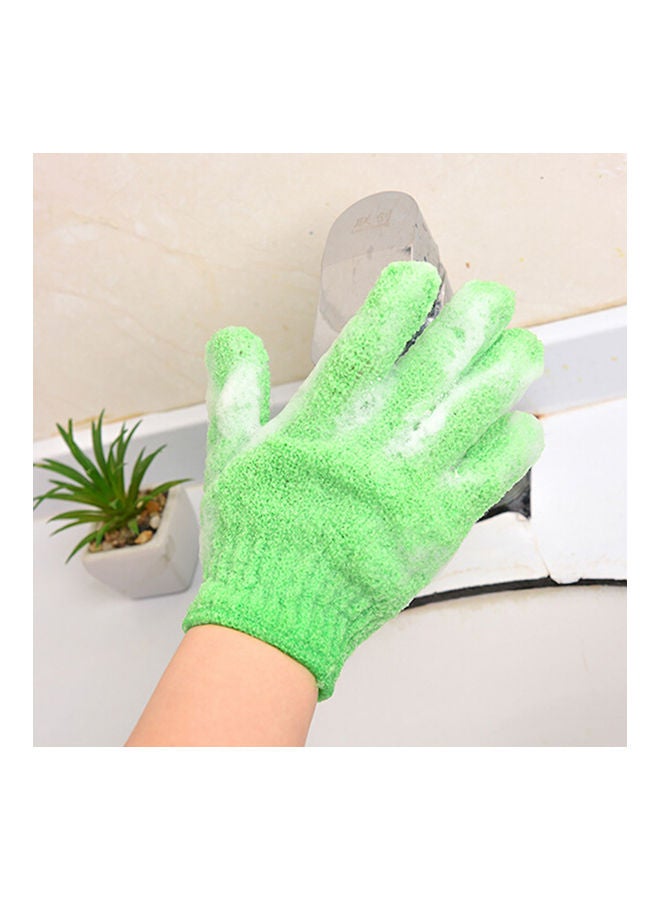 1-Piece Shower Bath Exfoliating Wash Skin Scrubber Glove Green 18.8 x 14.45 x 2.3cm  - Image 3
