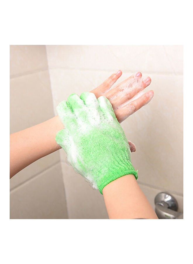 1-Piece Shower Bath Exfoliating Wash Skin Scrubber Glove Green 18.8 x 14.45 x 2.3cm  - Image 4