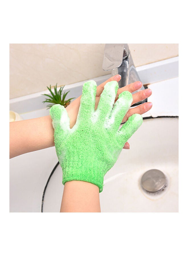 1-Piece Shower Bath Exfoliating Wash Skin Scrubber Glove Green 18.8 x 14.45 x 2.3cm  - Image 5