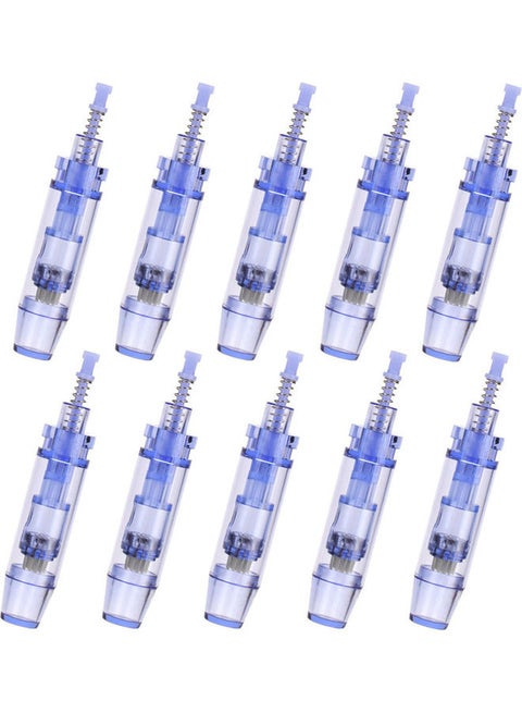 10-Piece Replaceable Cartridges Skin Derma Needles for Microneedling Pen 36 Pin Cartridge Blue 14.5 x 4.5 x 9.5cm