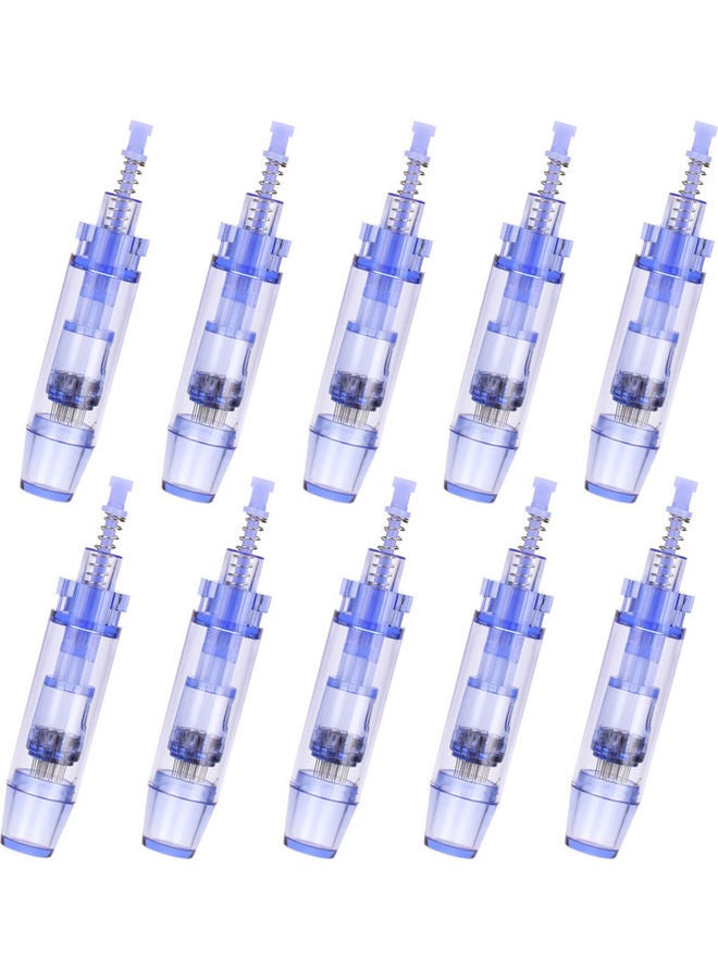 Generic - 10-Piece Replaceable Cartridges Skin Derma Needles for Microneedling Pen 24 Pin Cartridge Blue 14.5 x 4.5 x 9.5cm - Image 1