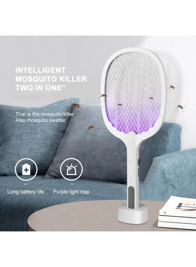 Generic Cordless Electric Fly Mosquito Trap Swatter White 54cm  - Image 3