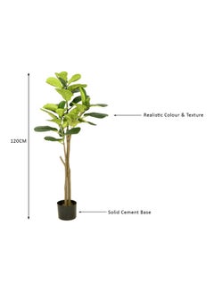 Generic Fiddle Leaf Faux Artificial Plant For Decoration Green 120cm  - Image 5