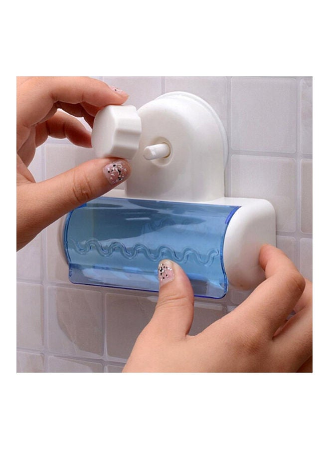 Wall Mounted 5 Slots Dustproof Toothbrush Holder White/Blue 12 x 10 x 4cm - Image 4