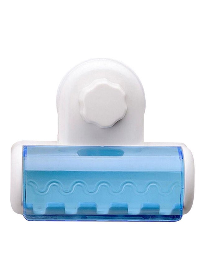 Wall Mounted 5 Slots Dustproof Toothbrush Holder White/Blue 12 x 10 x 4cm - Image 5