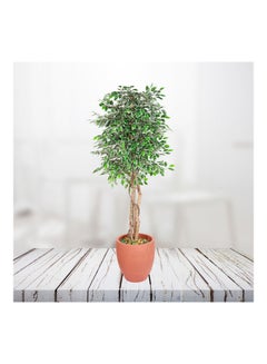 Generic Ficus Tree Faux Artificial Plant With Natural Trunk For Decoration Green 150cm  - Image 4