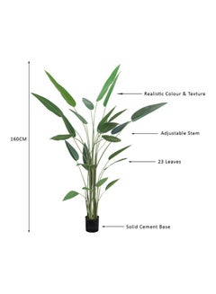 Generic Skybird Faux Artificial Plant With 23 Leaves For Decoration Green 160cm  - Image 5