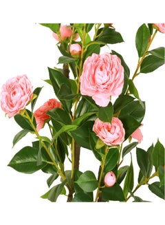 Generic Camellia Faux Artificial Plant For Decoration Pink/Green 80cm  - Image 4
