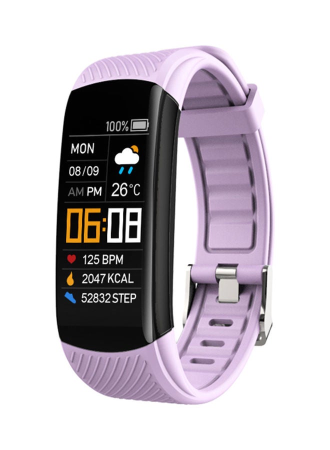 C5 Smart Sports Bracelet 0.96-Inch TFT Single-Touch Screen BT4.0 IP67 Waterproof Fitness Tracker Light Purple