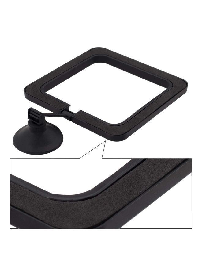 Fish Feeding Ring Square With Suction Cup Black 10cm - Image 2
