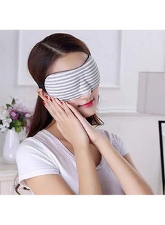 3D Sleep Eye Mask For Unisex BLAck-White