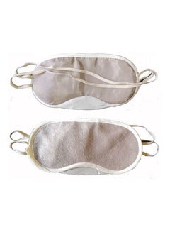 Double Sided Cover Shade Relax  Sleeping Sleep Eye Mask For Unisex Beige