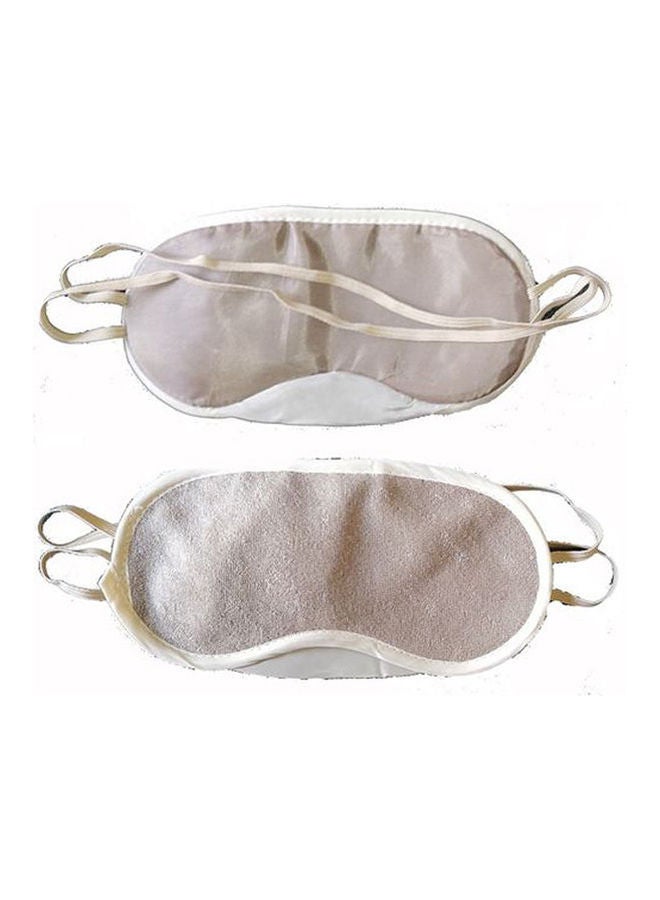 Generic - Double Sided Cover Shade Relax  Sleeping Sleep Eye Mask For Unisex Beige - Image 1