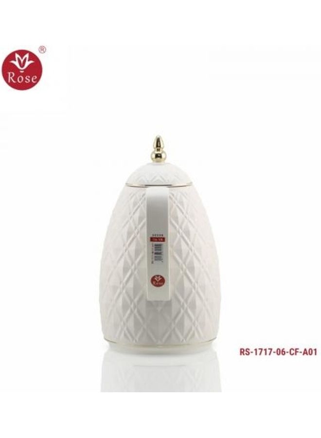 Rose Attractive Thermos With Modern Design For Coffee White 12 x 8 x 15cm - Image 2