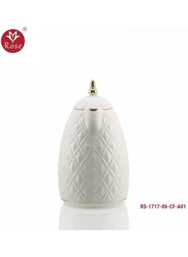 Rose Attractive Thermos With Modern Design For Coffee White 12 x 8 x 15cm - Image 3