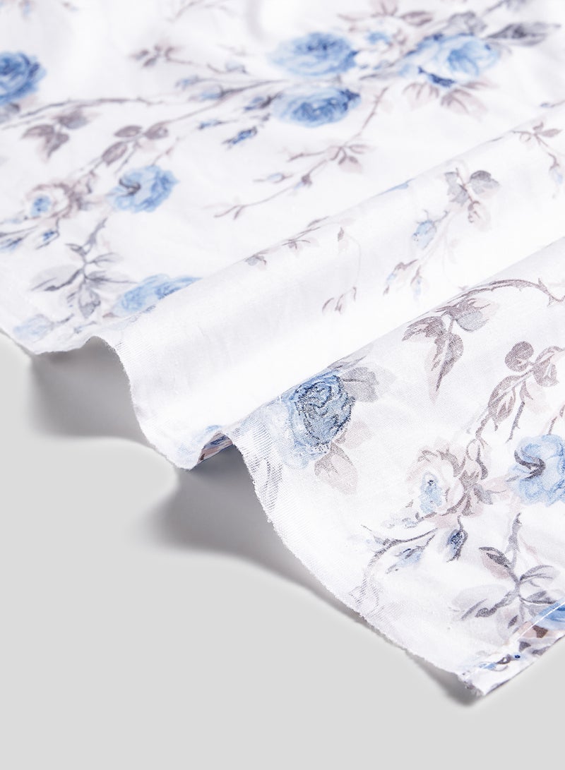RISHAHOME 3-Piece Printed Queen Size Bedsheet Set Cotton Multicolour 240x254cm  - Image 4